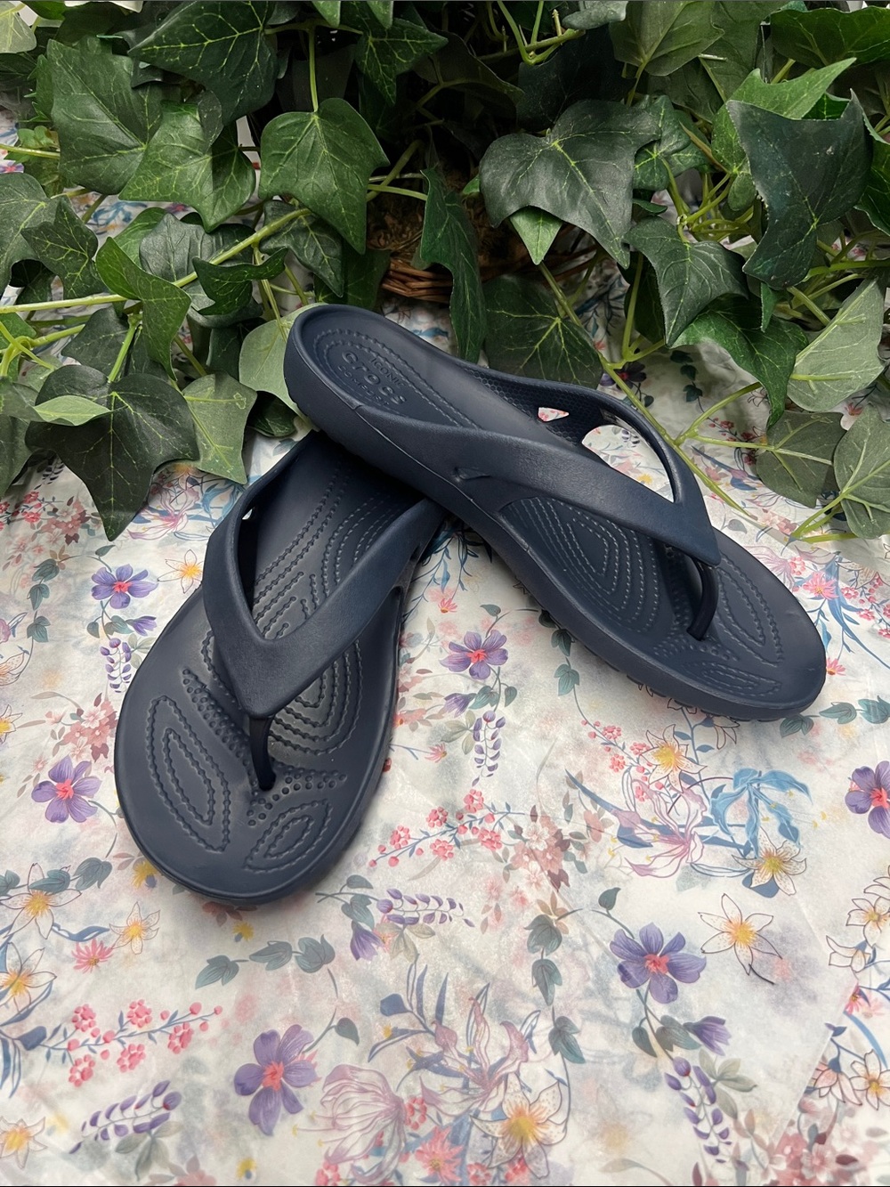 CROCS Blue Iconic Comfort Slide Sandals